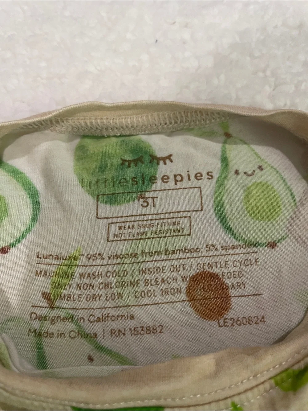 Little Sleepies Avocado Toast 2 Pieces Pjs